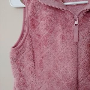 Time and Tru Pink Warm Fuzzy Vest